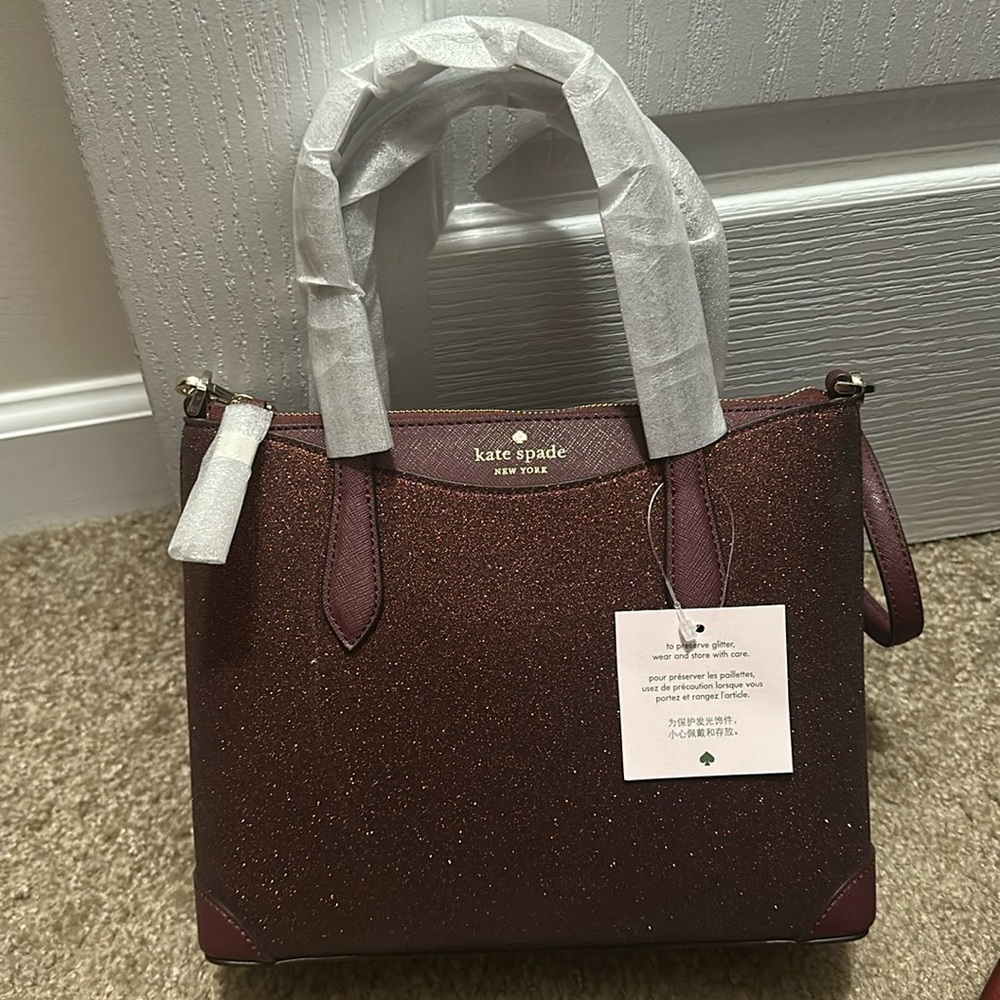 Kate Spade Glitter Satchel Deep Nova